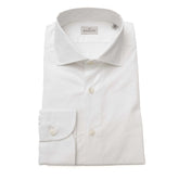 Bagutta White Cotton Men's Shirt Slim Fit With French Collar